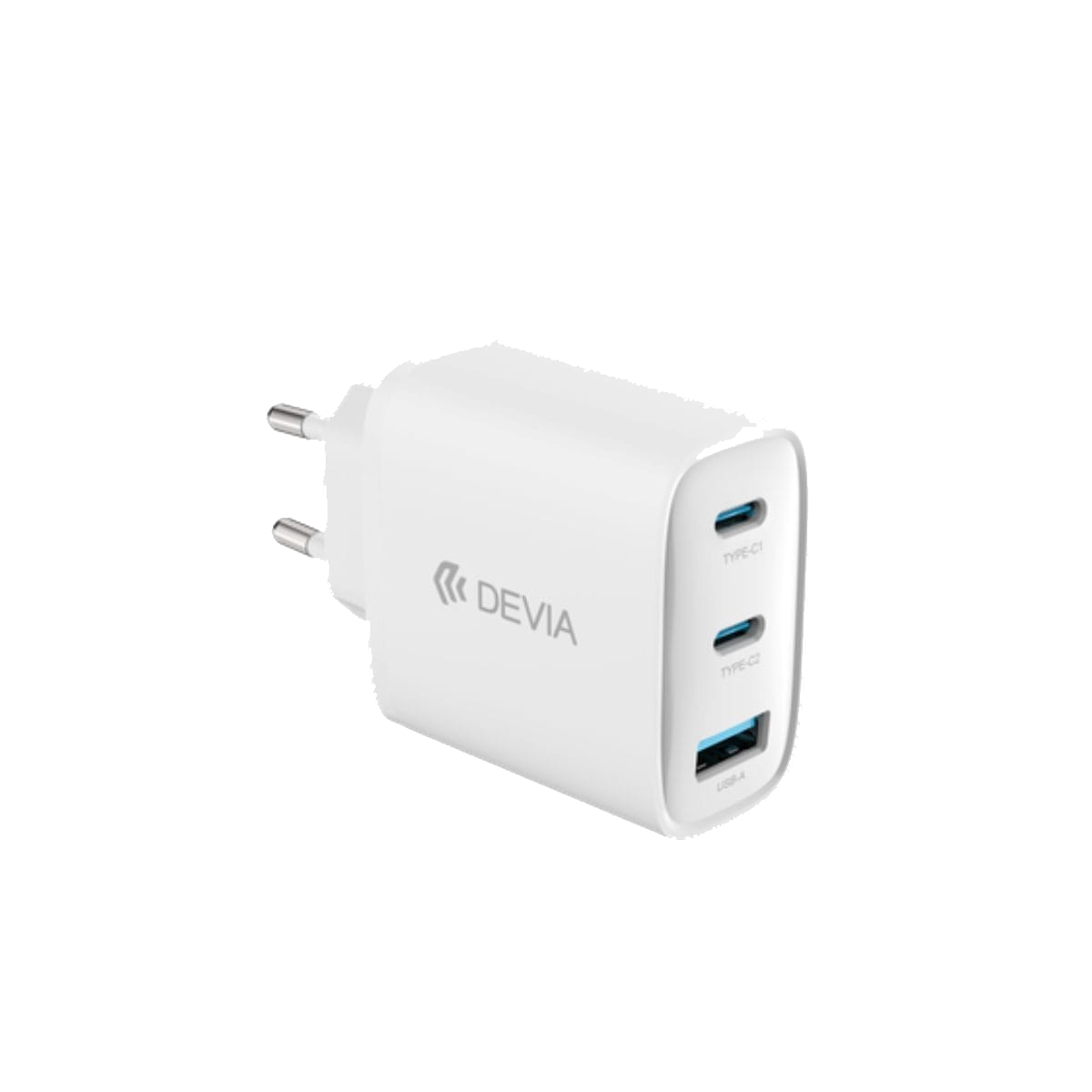 CHARGEUR DEVIA PD 65W A+2C GaN AVEC CÂBLE